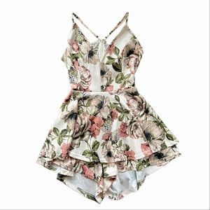 COPY - Windsor White Lace Floral Romper Size S